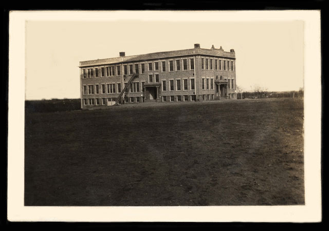 <may be a photo of texola okalhoma school house>