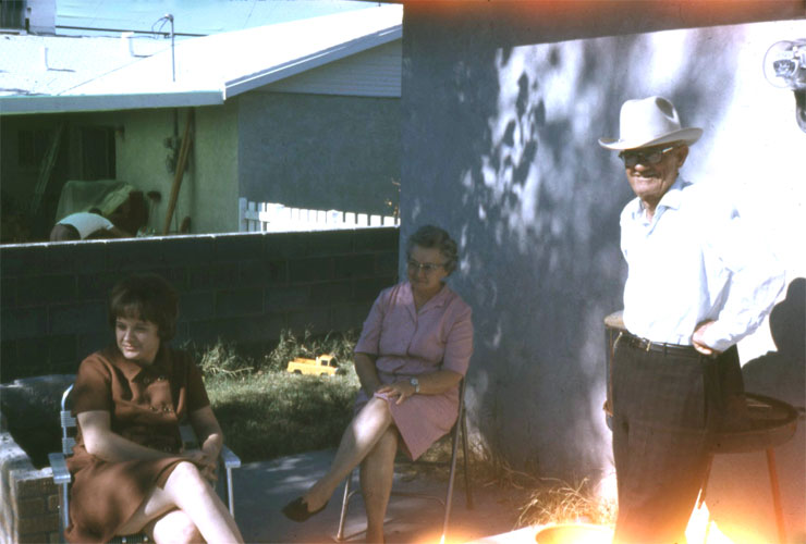 <adron johnie backyard chilton ave kodachrome slide>