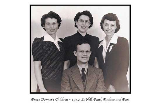 <bruce downer's children lanell pearl pauline burt 1942>