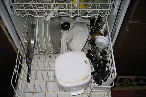 <loaded dishwasher nana didn't load this dishwasher>