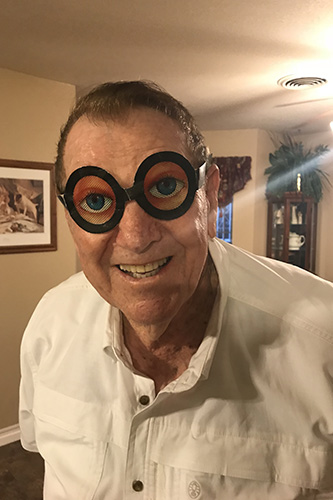 glen horton wearing funny glasses