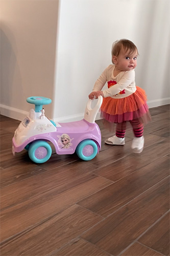 sofia pushing toy thanksgiving 2020