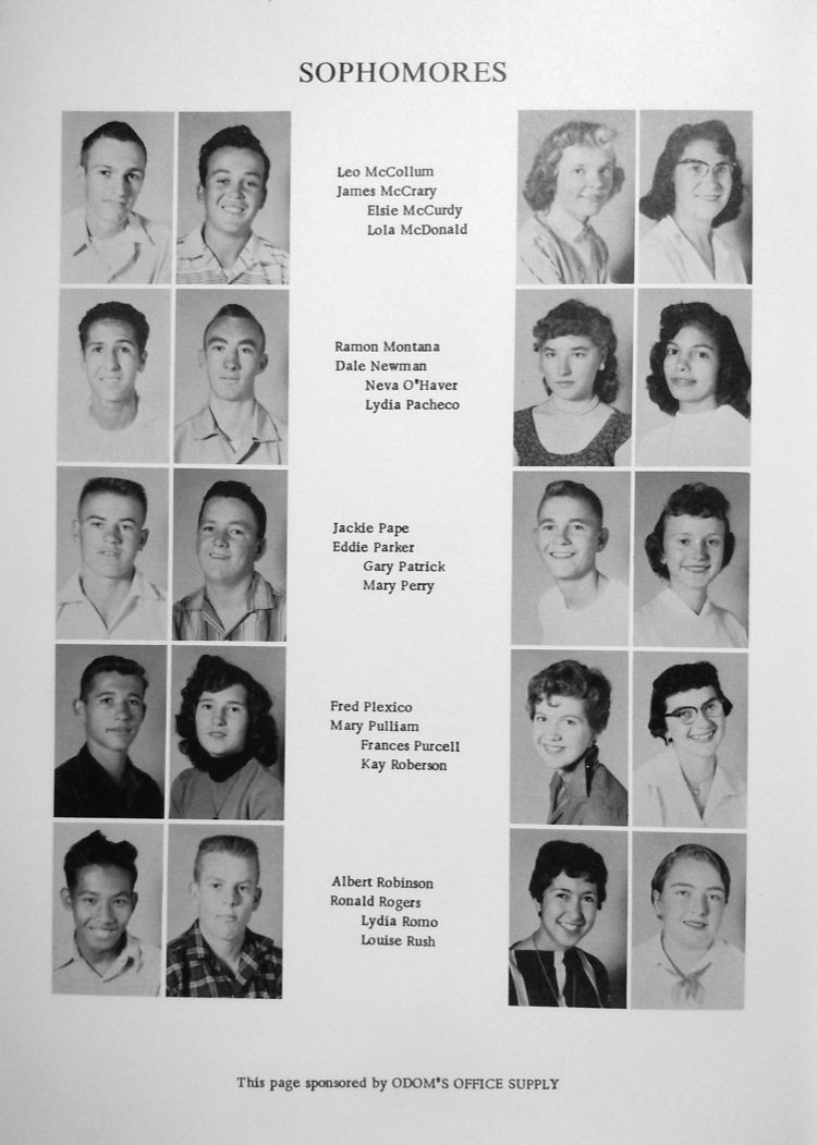 james mccrary lola mcdonald ramon montana dale newman neva o'haver lydia pacheco jackie pape eddie parker gary patrick mary perry fred plexico mary pullian frances purcell kay roberson albert robinson ronald rogers lydia romo louise rush this page sponsored by odom's office supply barbara russell esteline russell patsy salguero